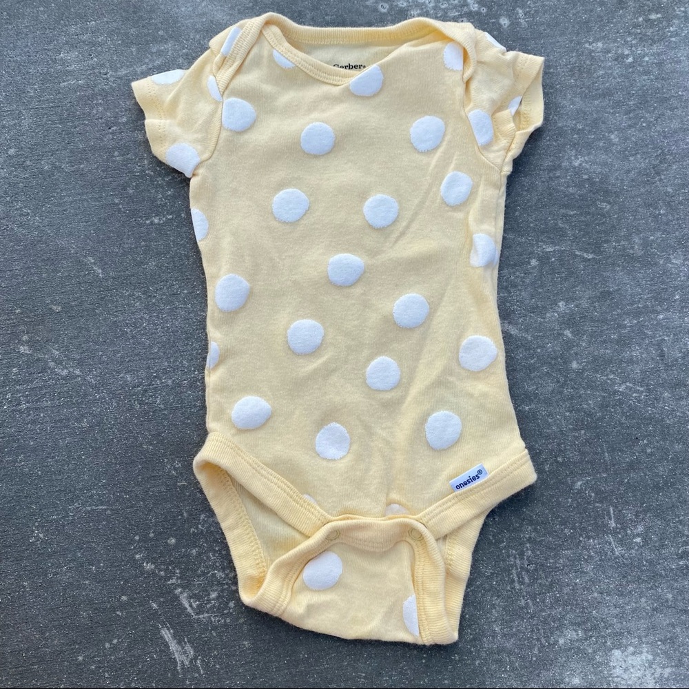 Gerber Yellow Polka Dot Onesie